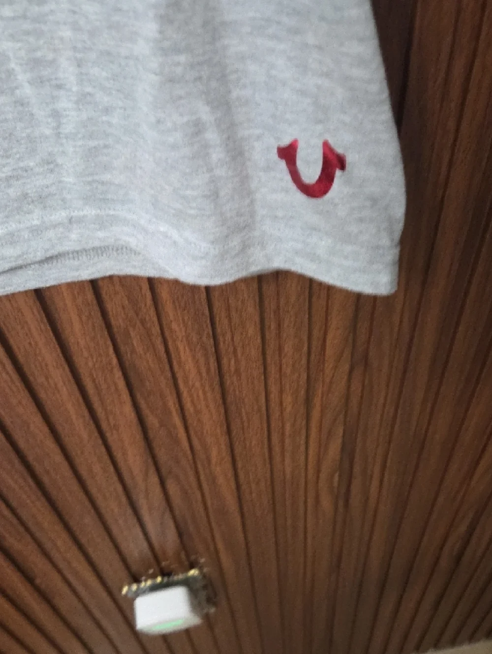 Short-Sleeve Crew T-Shirt — Heather Gray with Red Logo Large Sz [1029]